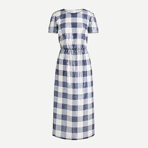 J.Crew sequin dress in gingham navy sz 6